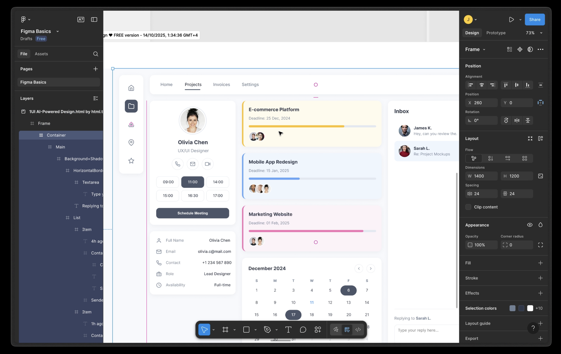 Figma Export Demo - Convert 1UI Designs to Editable Figma Layers